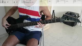 Katy Perry  The One That Got Away Bass Cover with TABS on screen [upl. by Sivert]