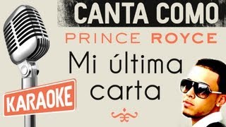 Mi Ultima Carta letra  Prince Royce karaoke [upl. by Felton]