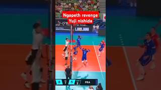 ngapeth revenge yujinishida spike japan vs france volleyball [upl. by Jara]