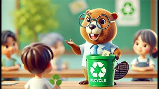 EcoFriendly Rhymes Beavers Recycling Poem for Kids [upl. by Trant930]