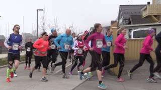 Holmestrand Maraton 2015 Hel og halvmaratonfeltet etter ca 400 meter [upl. by Esinehc]