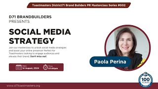 Toastmasters District 71 Brand Builders PR Masterclass Series 002 Social Media Strategy [upl. by Aloisius]