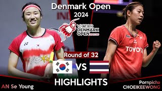 AN Se Young KOR vs Pornpicha CHOEIKEEWONG THA  Denmark Open 2024 Badminton [upl. by Laney]