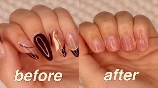 BEST WAY TO REMOVE YOUR FAKE NAILS AT HOME removes acrylic dip polygel and gel [upl. by Perrine]