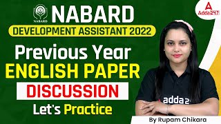 Nabard Development Assistant 2022 Previous Year Paper Discussion Lets practice By Rupam Chikara [upl. by Nywled206]