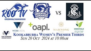 Kookabburra Women’s Premier Thirds T20 Rd 4 [upl. by Pietro]