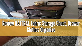 Review HAITRAL Fabric Storage Chest Drawer Clothes Organizer  4 Drawers Storage Organizer Unit for [upl. by Prebo]