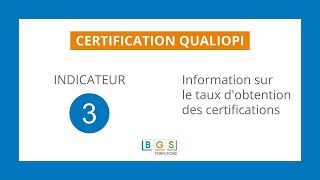 Indicateur Qualiopi n°3  Formation en ligne [upl. by Tremain]