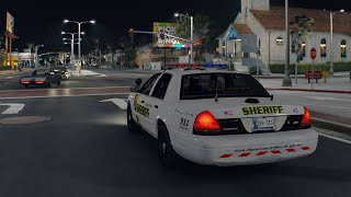 GTA5  Police Car at night  CineREALISM 3 2023 graphic mod [upl. by Einnek]