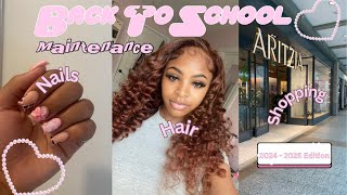 2024 Back To School Maintenance Vlog  Nails Hair Lashes Shopping and MORE [upl. by Aihseit]