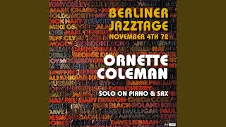 Solo on piano amp sax Berliner Jazztage November 4th 1972 Restauración 2023 [upl. by Yeltsew668]