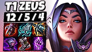 T1 Zeus Irelia vs Camille TOP  Triple Kill  Korea Master Patch 1412 ✅ [upl. by Sibyls837]