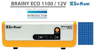 Brainy Eco 1100  12V Introduction Solar PCU Inverter [upl. by Purington266]