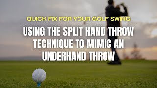 Quick Fix For Your Swing  Using The Split Hand Throw Technique to Mimic An Underhand Throw [upl. by Lelith989]