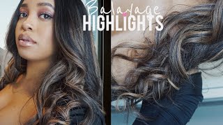 HOW TO BALAYAGE HIGHLIGHT LONG DARK HAIR USING FOIL [upl. by Manoff782]