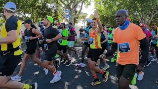 Cape Town Marathon 20 October 2024 following runners as they come down Milner Road Rondebosch [upl. by Llirret]