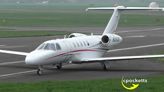 Brand New Cessna Citation CJ4 N22UB  Loud Take off  Gloucestershire Airport [upl. by Tammi]