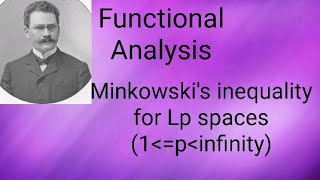 Minkowskis inequality for Lp spacesFunctional Analysis [upl. by Maryly802]