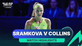 Rebecca Sramkova v Danielle Collins  Slovakia v USA  2024 Billie Jean King Cup Finals Highlights [upl. by Ablem]