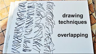 Drawing techniques  Overlapping paper  Abstract intuitive drawing [upl. by Materi]