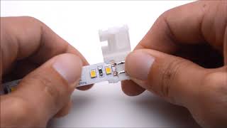 High Density LED Strip Solderless Connector Installation and Assembly Instructions [upl. by Oiludbo]