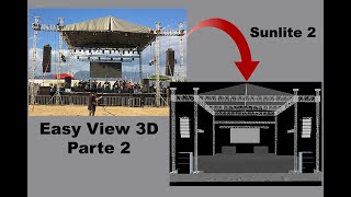 Sunlite 2  Creando Escenario Virtual con Easy View 3D Pt2 [upl. by Aicilla]