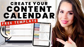 How To Create A Content Calendar For Social Media  FREE TEMPLATE [upl. by Dubenko]