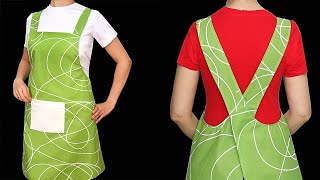 A Japanese apron without ties is easy and simple  comfortable practical and beautiful [upl. by Vitus]