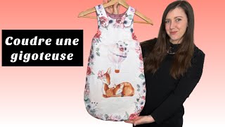 TUTO COUTURE  la gigoteuse turbulette avec fermeture éclair amourdecoton [upl. by Ozneral]