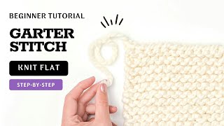 How to Knit the GARTER STITCH Pattern StepbyStep for Beginners [upl. by Redneval]