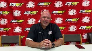 Minot State football postgame vs Sioux Falls [upl. by Ennadroj]