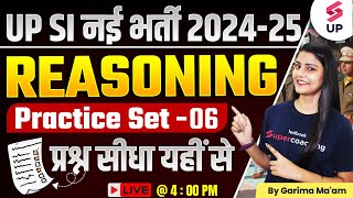 UP SI New Vacancy 2024  UP SI Reasoning Practice Set 06  Reasoning By Garima Maam [upl. by Gallard]