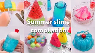 【ASMR】🍉夏のスライムまとめ🎐【音フェチ】Summer slime compilation [upl. by Holt499]