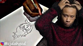 DRAWING TRIPPIE REDD DRAGON BALL Z STYLE [upl. by Paulette215]