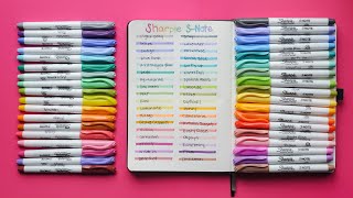 NEW Sharpie SNote 36 Creative Markers Swatches Names and Review [upl. by Hey]