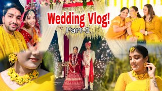 ANUKRITI WEDDING VLOG Part 1 ❤️💛 AnuRaj ki Shaadi [upl. by Nesnah872]