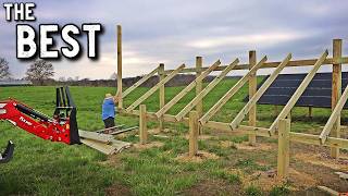 The Best DIY Solar Mount Design  DIY Ground Mount Solar Rack [upl. by Hceicjow]