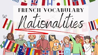 French Vocabulary Nationalities A1 Vocabulaire français  comment prononcer les nationalités [upl. by Eenimod374]