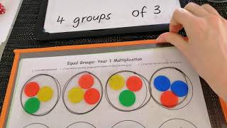 Maths  Making Equal Groups With Counters [upl. by Wrench]