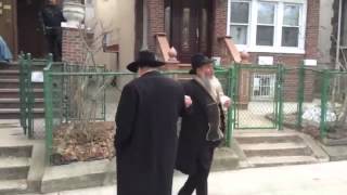 Moshe Rubashkin amp Moshe Kotlarsky Dancing In The Street Purim 5774 [upl. by Vernita]