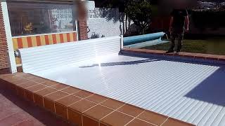 Kaboo Pool Covers  Automatic Slat Covers Models  MOD ELEMENT SLAT ROLLER COVER [upl. by Yesdnik]