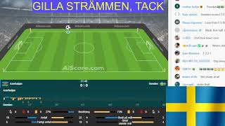 Azerbajdzjan  Sverige live broadcast 🔴 with detailed visual and text effects 2024 [upl. by Enitsenre457]