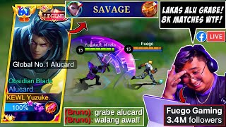 I Met Fuego  No1 Most Famous Streamer 999 Star 😱 He Was Shock  1v5 Global Alucard Savage 🔥 [upl. by Legnaleugim]