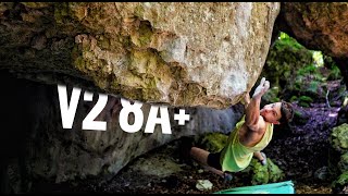 Bouldering in Frankenjura quotV2quot 8aV12 [upl. by Charmion]