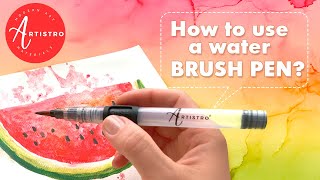 How To Use A Water Brush Pen Water Brush Pen Tutorial From Artistro [upl. by Auhsuoj]