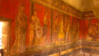 Villa of the Mysteries frieze at Pompeii [upl. by Ayatan]