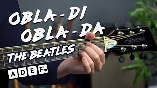 The Beatles  ObLaDi ObLaDa guitar lesson  EASY chords mostly [upl. by Rance812]