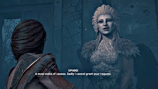 Assassins Creed Odyssey  SPHINX Secret Legendary Boss All Choice Outcomes PS4 Pro [upl. by Akenahc]