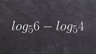 Learn how to condense a logarithm over subtraction of two logs [upl. by Anier]