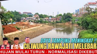 Jadi LEBAR  CILIWUNG RAWAJATI Tampung Air Luapan LEBIH BANYAK  Tanggul amp Jalan DIKEBUT [upl. by Serra]